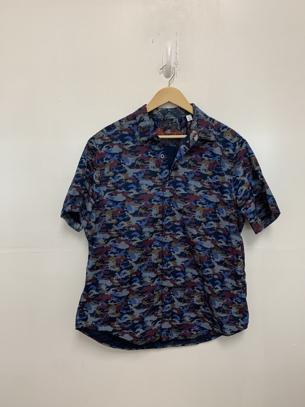 Robert Graham Barberry Classic Short Sleeve Shirt Size XL